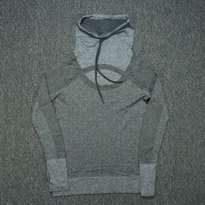 Under Armour Pullover Womens Small Gray Threadborne Seamless Heather Funnel Neck